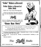 Babe Ruth Home Run Story 1920 Newspaper Ad