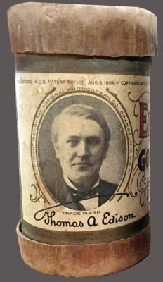 Edison Gold Moulded Record Cylinder