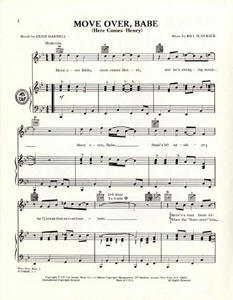 "Move Over Babe (Here Comes Henry)Sheet Music