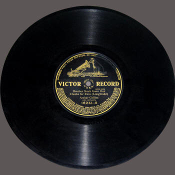 1907 "Brother Noah Gave Out Checks For Rain" 78 RPM 10" Victor Record Label