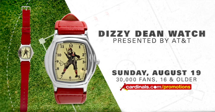 Dizzy Dean Watch Wall Clock St Louis Cardinals Gas house Gang Baseball New  10