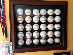 Autographed baseball collection display case