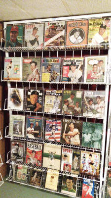 Ted Williams magazine collection display room