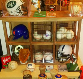 Mets Baseball collectibles display room