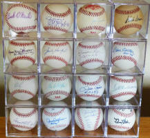 Yankees Autographed baseball Collection display
