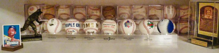 Yankees Mickey Mantle Baseball collectibles display