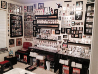 Baseball Cards and Collectibles display room