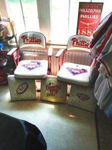  Philadelphia Phillies Locker Chairs Collection Display