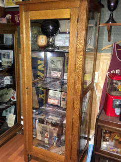 Sports memorabilia collection display case