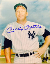 Mickey Mantle autographed photo display room