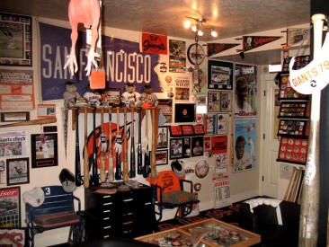 SF Giants Collectibles display room