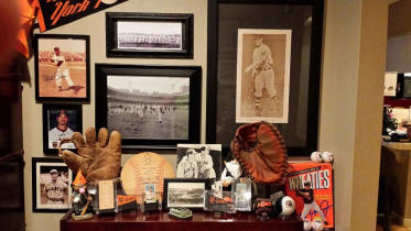 Vintage baseball memorabilia Collectors Showcase room