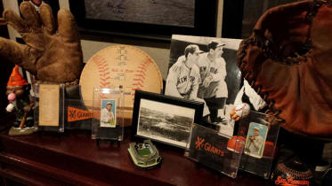 Vintage baseball collectibles display