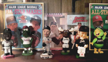 Baseball collectibles display room