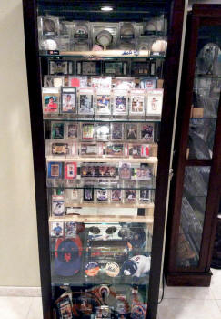Mickey Mantle collectibles memorabilia display room