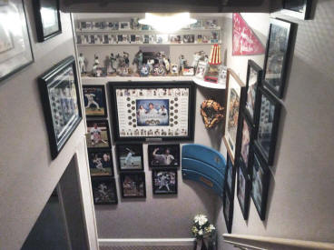 Mickey Mantle collectibles display room