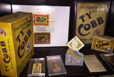 Ty Cobb baseball memorabilia collectibles display room