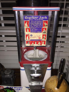 Cracker Jack vending machine collection display room