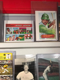 Reggie Jackson baseball card collection baseball memorabilia