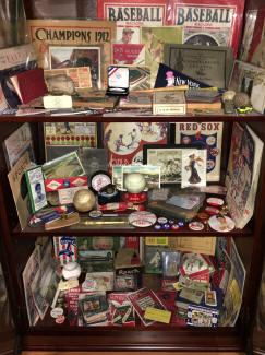 Baseball Antiques display case