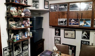 Baseball memorabilia and collectibles room