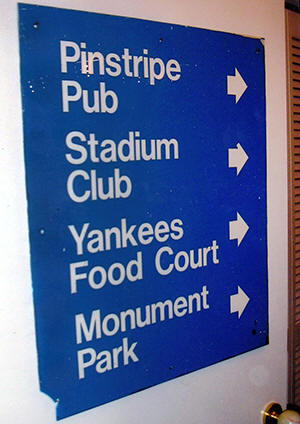 Yankee Stadium Sign Collectirs Showcase Room