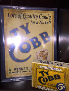 Ty Cobb baseball memorabilia collection display room
