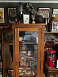 Baseball antiques display case