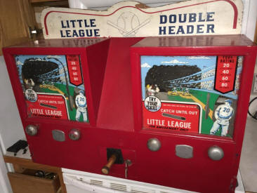 Little League Double Header Game memorabilia display