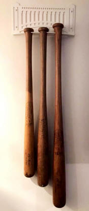 Roger Maris baseball bat collection display