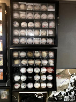 Autographed Baseball Collection Display