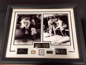 Babe Ruth Lou Gehrig Autograph Display