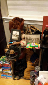 Vintage collectible baseball memorabilia room