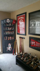 Reds baseball memorabilia room