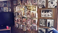 Baseball collectibles photos display room
