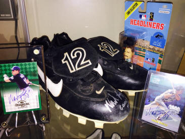 Wade Boggs autographed baseball shoes
