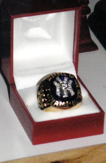 Yankees World Series Ring collectible display room