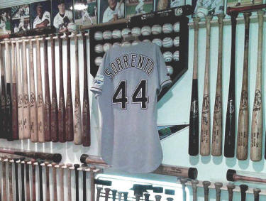 The Bat Cave Baseball memorabilia Collectors Showcase room