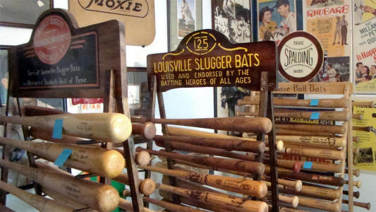 Vintage Baseball Bat memorabilia room