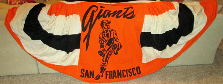 1960 Candlestick Park Opening Day Giants bunting