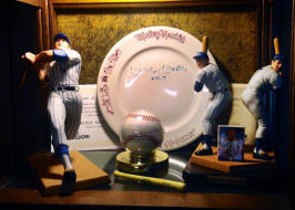 Mickey Mante baseball collectibles display