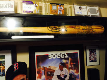 Wade Boggs autographed game used bat