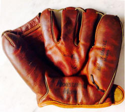 Mickey Mantle collection baseball glove display room