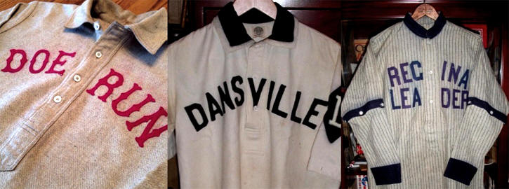 Vintage Baseball Uniform collection display