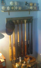 Game Used Baseball Bat collection display