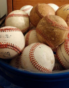 Baseball Memorabilia collection display