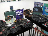 Devil Rays Game Used Baseball Glove display room