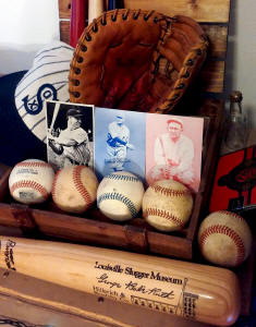 Vintage Baseball Memorabiliia collectibles room