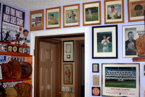 Baseball Collectibles Display room