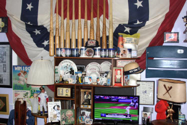 Vintage Baseball Memorabilia room